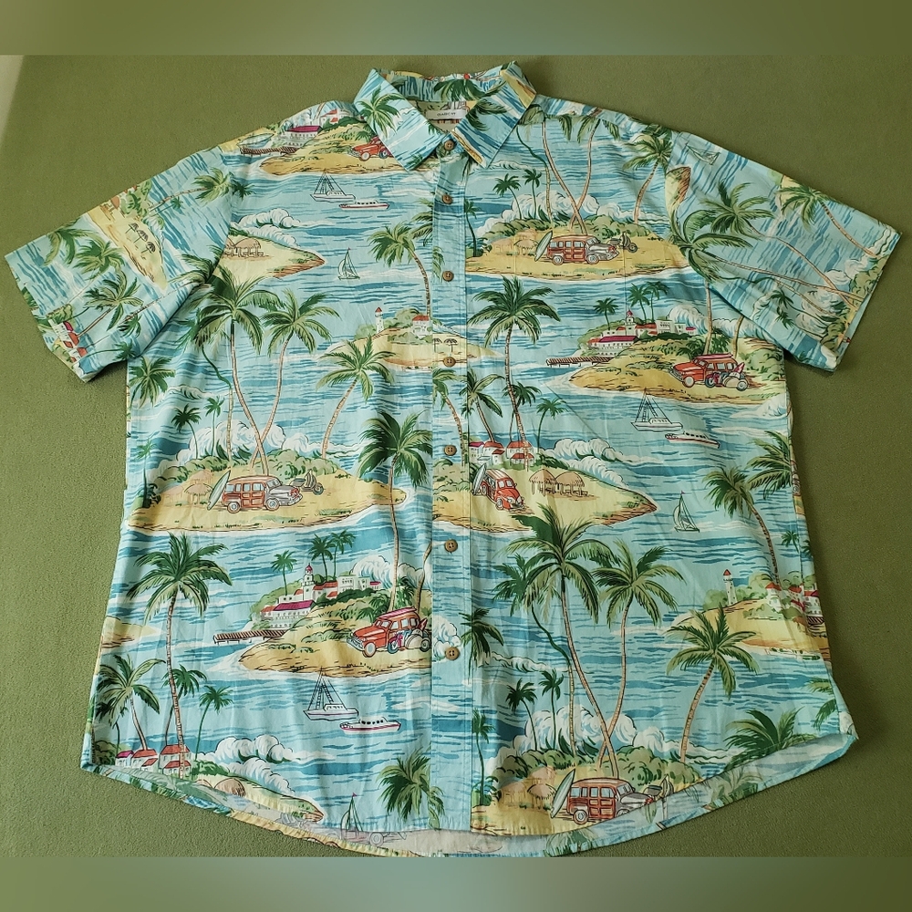 Saddlebred Hawaiian Cars Button Shirt